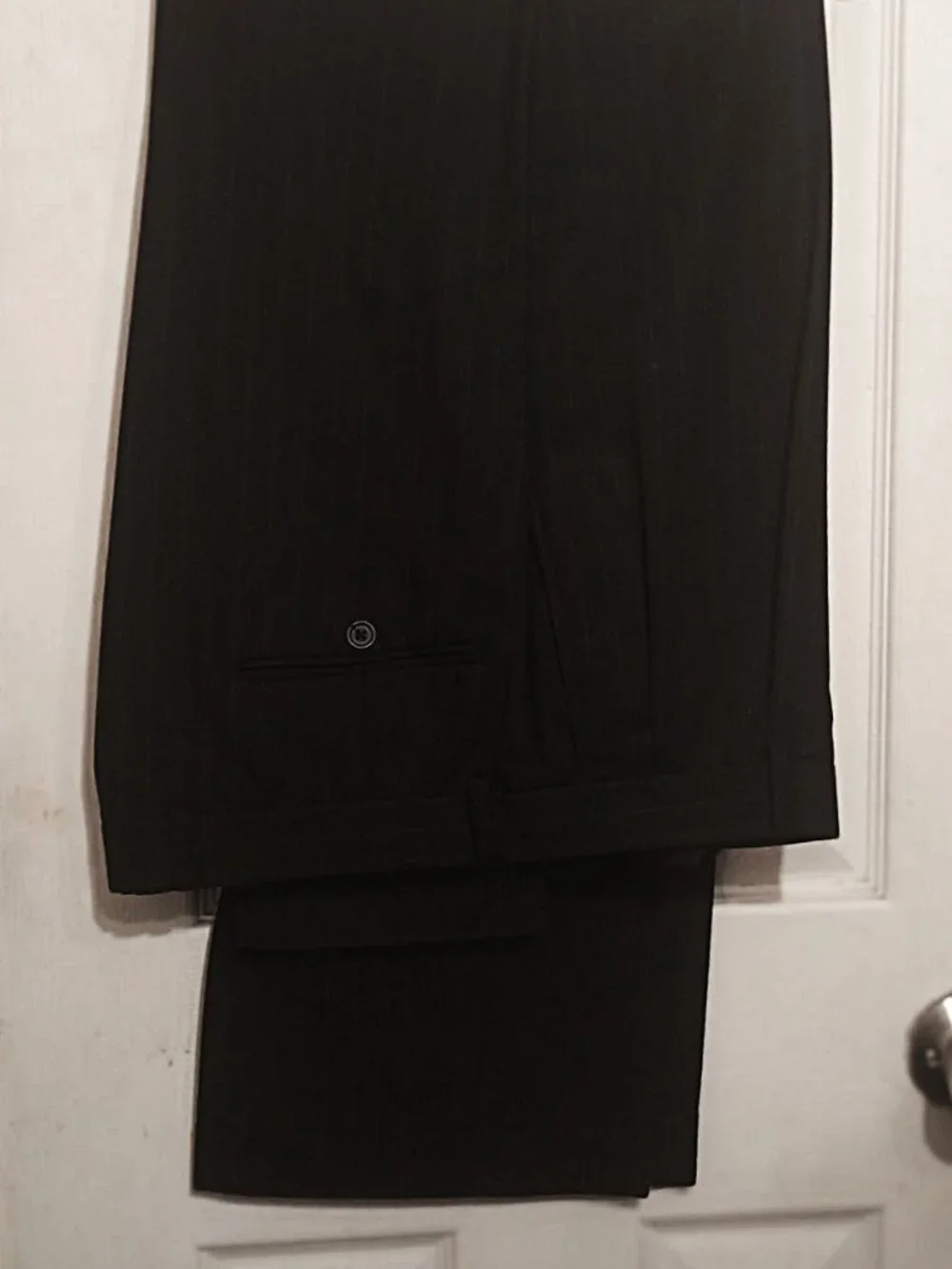 Stafford Men Charcoal Pinstripe 2 Piece Suit  44L